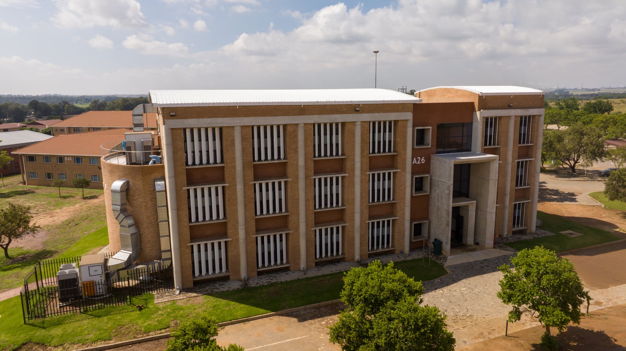Exterior of the three-level Geospatial Laboratory facility