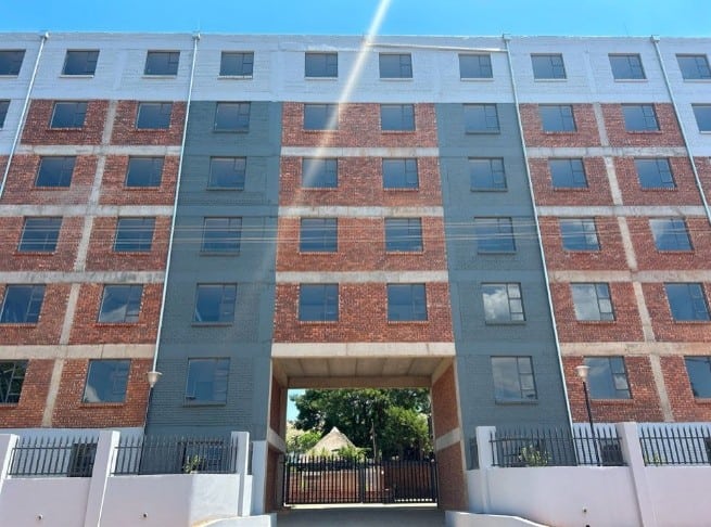 Exterior view of the seven-storey student accommodation development