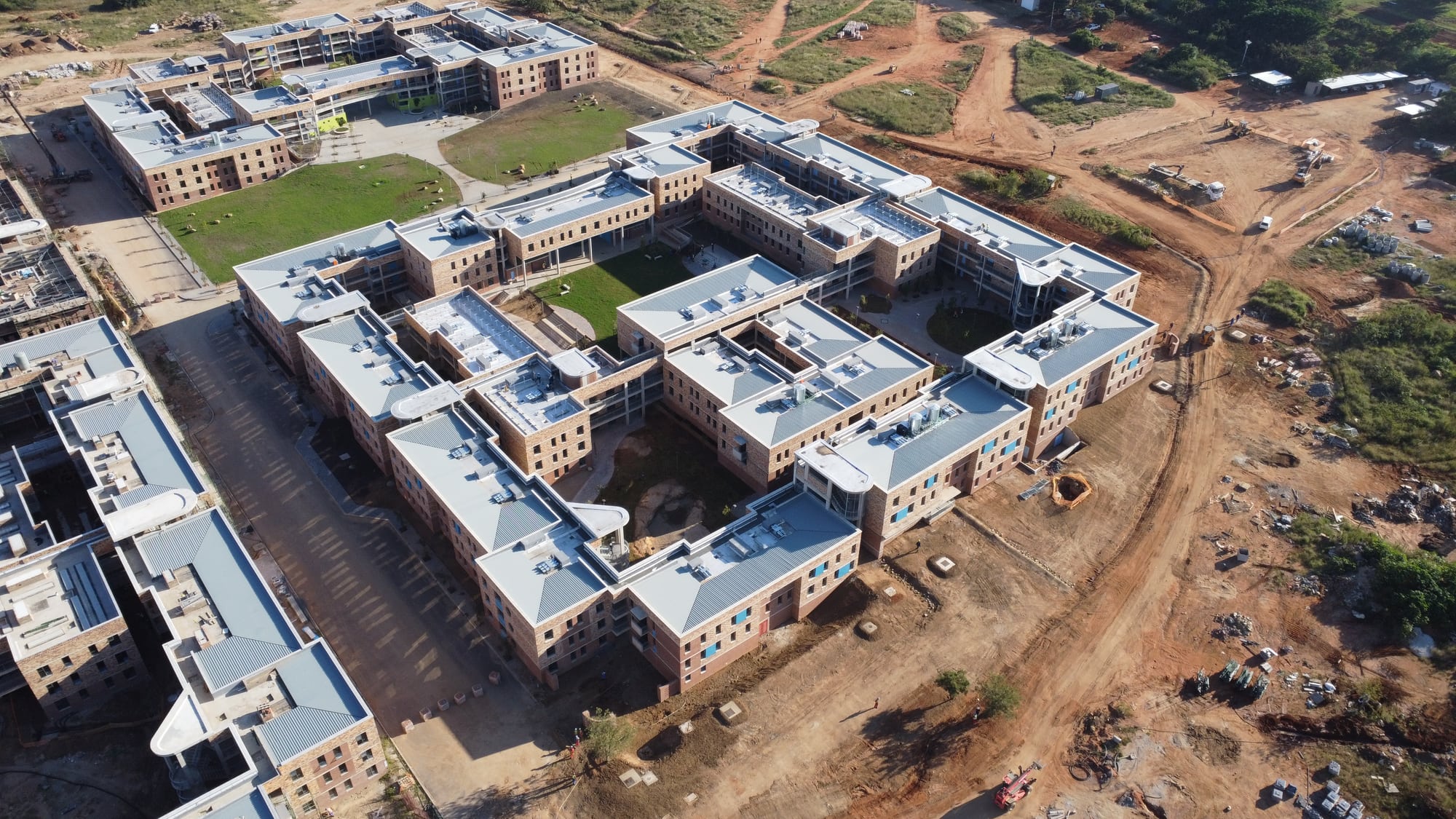 Aerial view of the 4,500-bed student accommodation precinct's residential villages